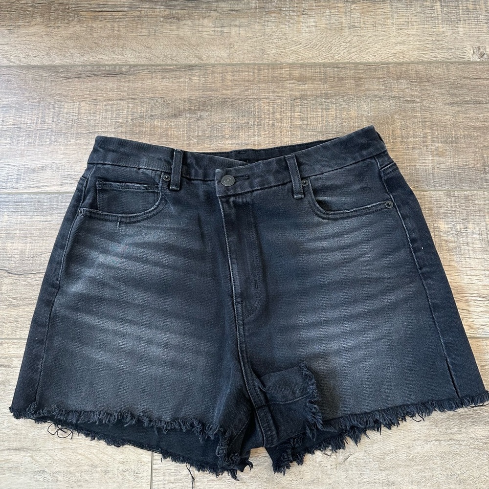 Women's Black Denim Shorts